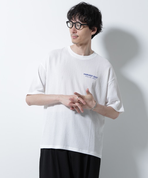 楊柳プリントTシャツ 半袖