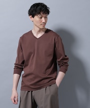 アンチスメルVネックTシャツ 長袖