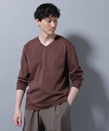 アンチスメルVネックTシャツ 長袖