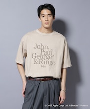 別注GOOD ROCK SPEED BEATLES フロッキープリントTシャツ