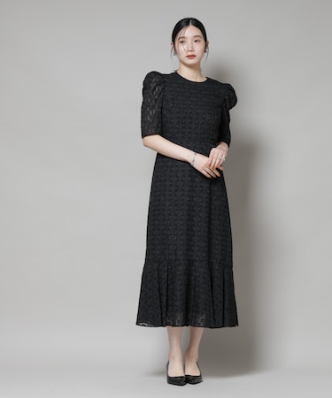 troisieme chaco/カットジャガードワンピース