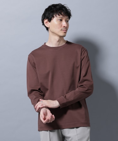 アンチスメルクルーネックTシャツ 長袖
