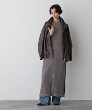 「STEVELOUR」シャイニーレースニットワンピース