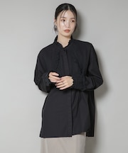 Sara mallika/COTTON PINTUCK LACE BLOUSE
