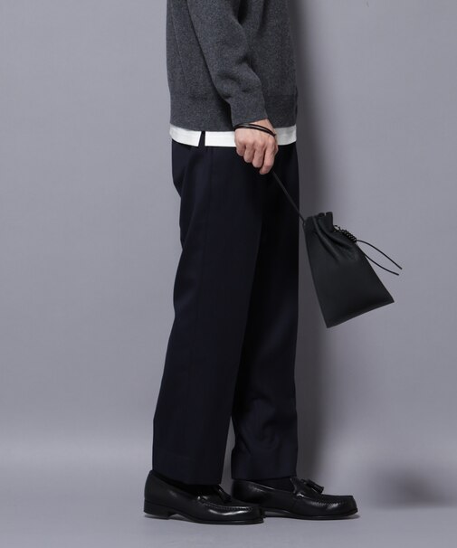 「N TROUSERS PREMIUM」RENU(R)洗えるサキソニーストレートパンツ