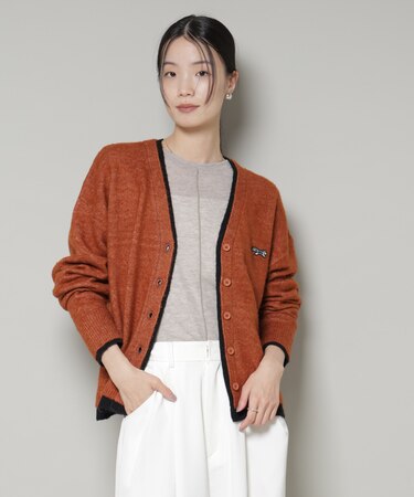 PENNEYS別注TheFOXバイカラーVネックカーディガン