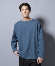 天竺ヘビーコットンボートネックＴシャツ 長袖