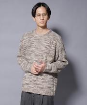 「COFIL」 PAVONE HOLIDAY メランジクルーネックニット