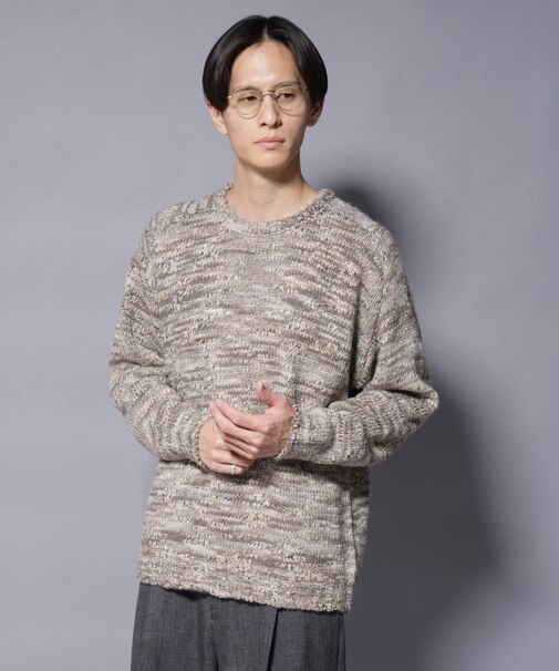 「COFIL」 PAVONE HOLIDAY メランジクルーネックニット