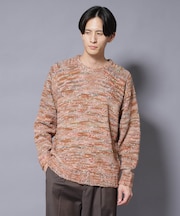「COFIL」 PAVONE HOLIDAY メランジクルーネックニット