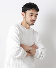 ｢ASSEMBLANC｣コードヤーンシアーケーブルニット