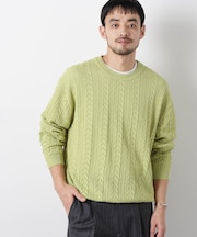 ｢ASSEMBLANC｣コードヤーンシアーケーブルニット