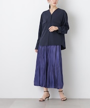 シャイニーサテンプリーツスカート