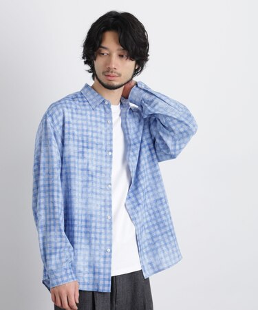 ケミカルフィニッシュチェック オーバーシャツ
