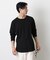 ミニワッフルクルーネックTシャツ 長袖