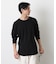 ミニワッフルクルーネックTシャツ 長袖