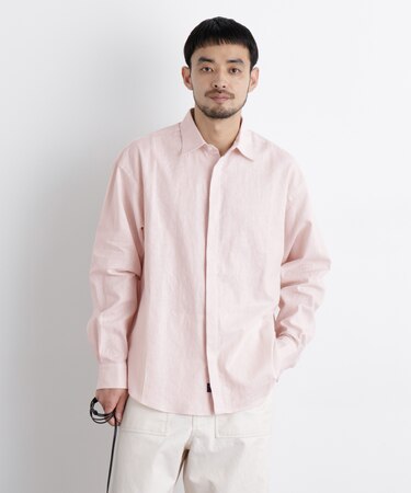 「FRENCH LINEN」リネンコットンレギュラーシャツ
