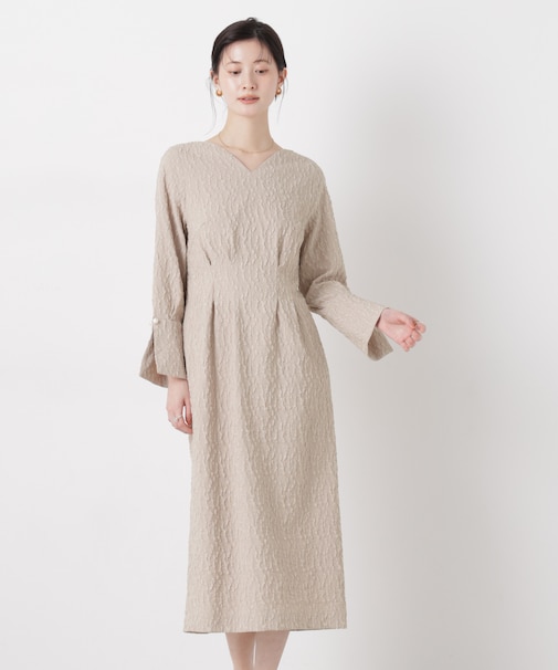 troisieme chaco/別注 PUFFY JACQUARD ワンピース