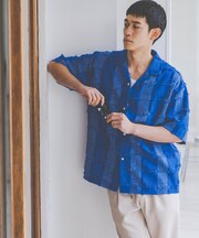 カットジャガードフリンジシャツ