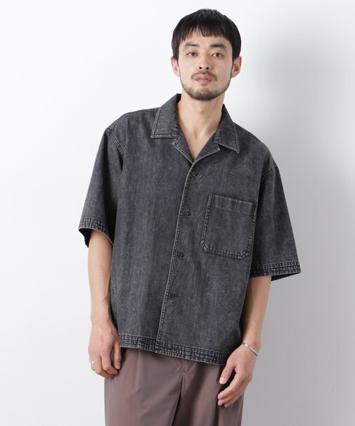 「OtoNANO」 デニムシャツ 半袖