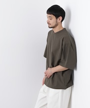 ストレッチワイドプルオーバー Tシャツ半袖（セットアップ可）