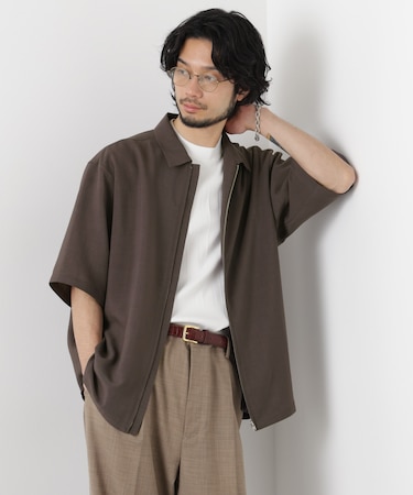 「メランジドライ」ZIPシャツブルゾン(セットアップ可)