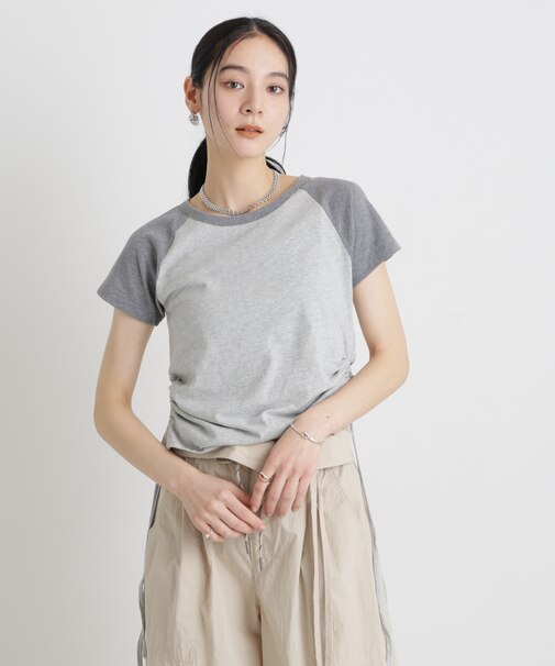 BOOKCLUB/別注 Raglan shirring shirts