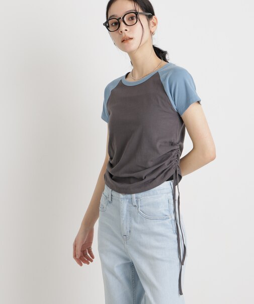 BOOKCLUB/別注 Raglan shirring shirts