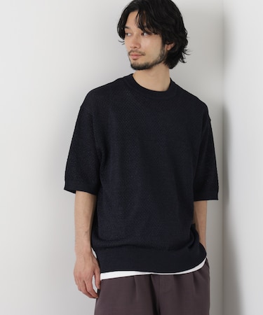 ギマクルーネック ニットTシャツ