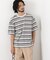 コーマコットンランダムボーダーTシャツ