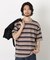 コーマコットンランダムボーダーTシャツ