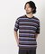コーマコットンランダムボーダーTシャツ