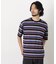 コーマコットンランダムボーダーTシャツ