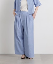 THOUSAND MILE/SEERSUCKER STRIPE WIDE PANTS(セットアップ可)