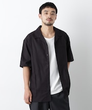 「FRENCH LINEN」 フライフロント半袖シャツ