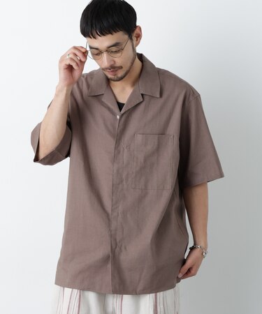 ｢FRENCH LINEN｣ フライフロント半袖シャツ