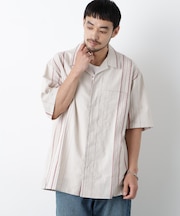 「FRENCH LINEN」 フライフロント半袖シャツ