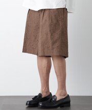 「OtoNANO」×masoret 総柄刺繍ショートパンツ(セットアップ可)