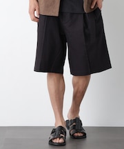 「FRENCH LINEN」 ベルテッドワイドショーツ