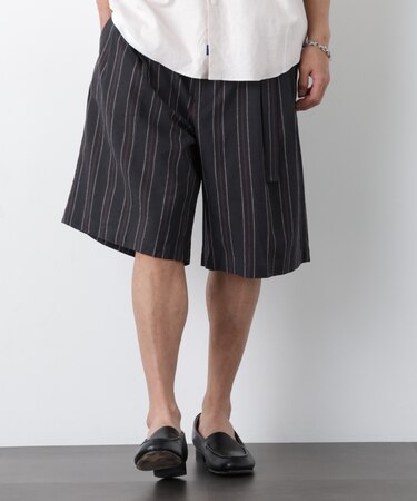 ｢FRENCH LINEN｣ ベルテッドワイドショーツ