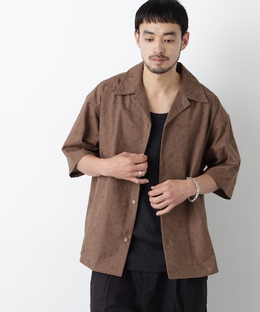 「OtoNANO」×masoret総柄刺繍シャツ(セットアップ可)