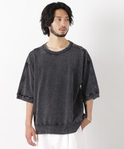 ケミカル加工袖線切替えTシャツ
