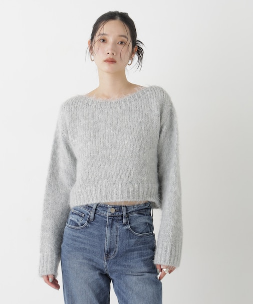 TRICOTS JEAN MARC/ボートネックショートプルオーバー
