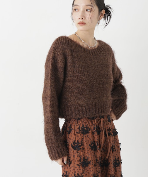 TRICOTS JEAN MARC/ボートネックショートプルオーバー