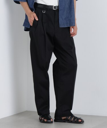 NewOnTrousers ウォッシュサテンWide テーパー
