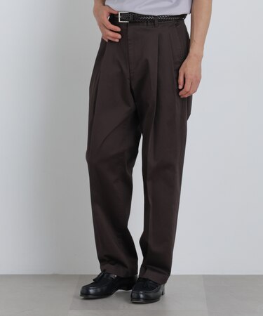 NewOnTrousers ウォッシュサテンWide テーパー