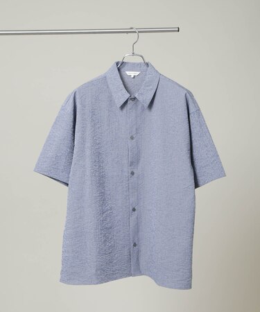 NORMANBROS別注 ストライプワッシャーシャツ 半袖