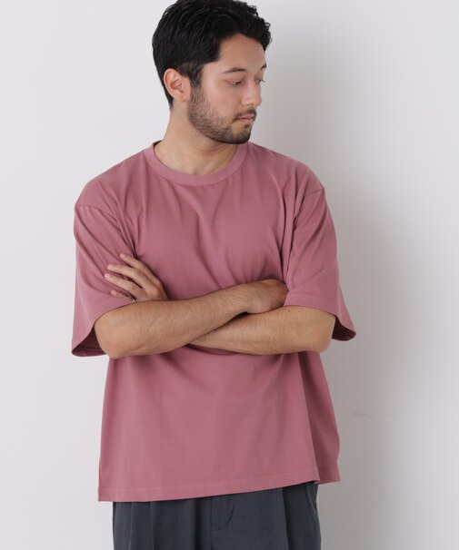USAコットン×COOLMAX(R)ワイドTシャツ 半袖