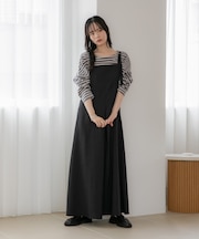 WEB限定/多機能素材 前後2wayショルダーストラップワンピース