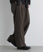 ポリエステルツイル ワイドパンツ